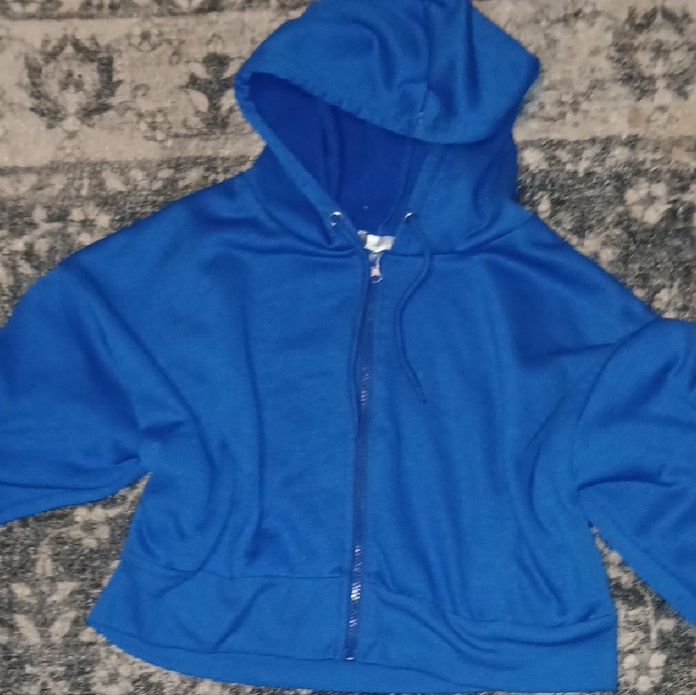 Women's Vibrant Blue Zip-Up Hoodie